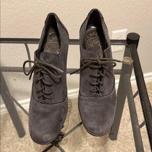 Circa by Joan & David Women's Charcoal Grey Lace-Up Boots Booties Sz 8